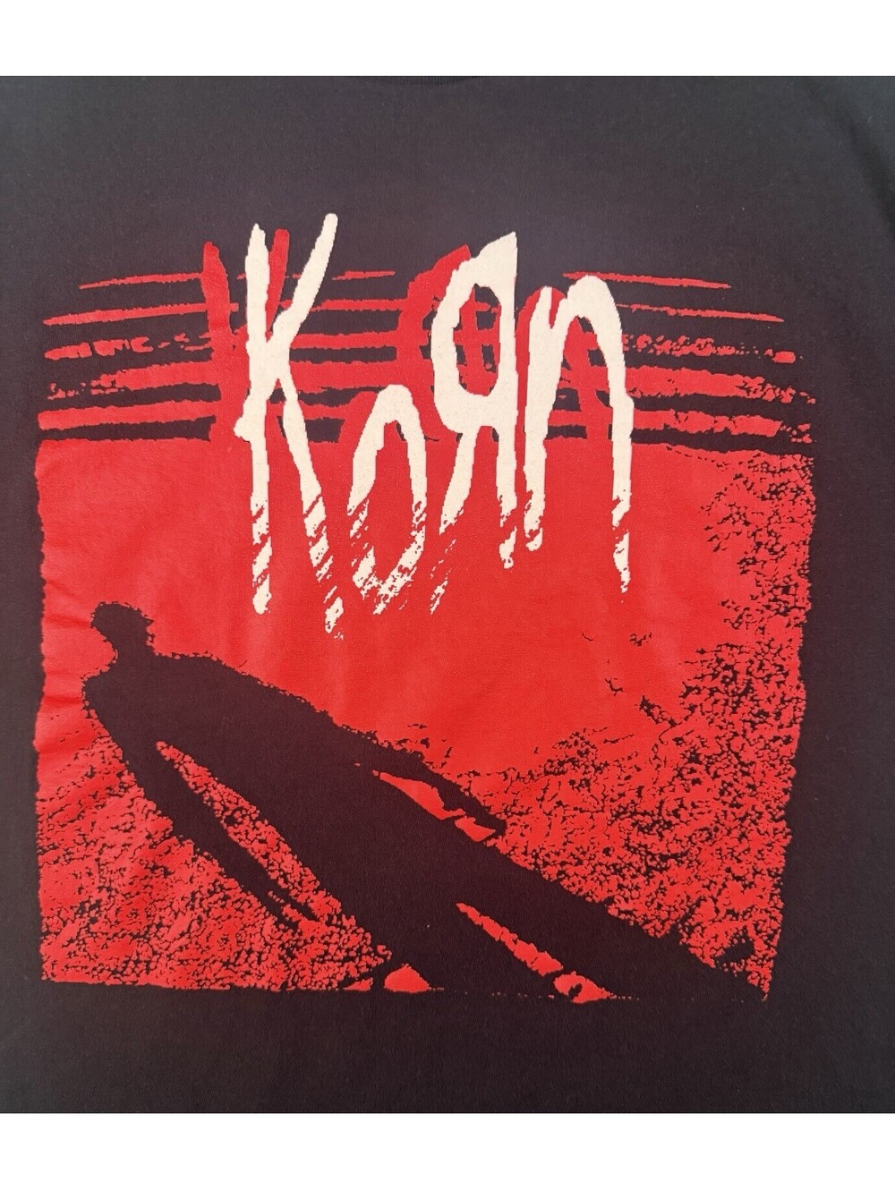 Korn Black Graphic Logo T-Shirt Size M (38/40) Rock & Pop Music Tee